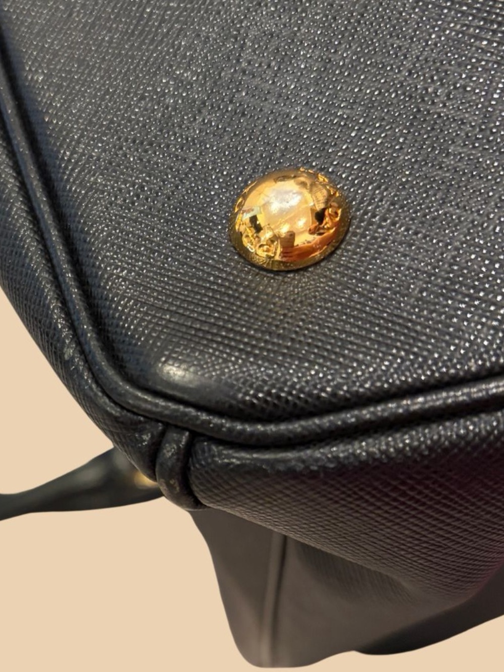 Prada Galleria Black Saffiano Leather Tote Shoulder Bag Gold Hardware - Picture 8 of 16